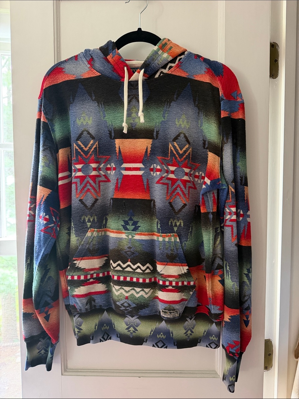 Polo by Ralph Lauren Multicolor Aztec-Pattern Hooded Sweatshirt